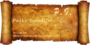 Peitz István névjegykártya